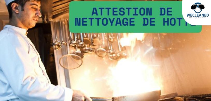 Attestation de nettoyage de hotte