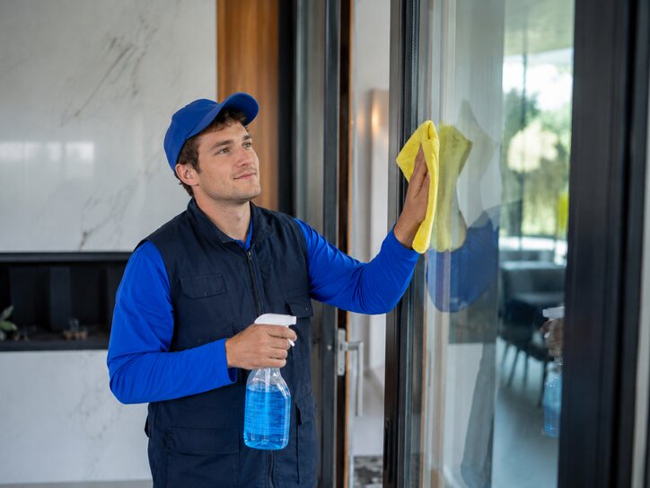 Agent WeCleaned nettoyant un intérieur à Paris et en Île-de-France