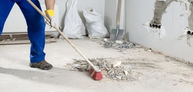 nettoyer un chantier après des travaux