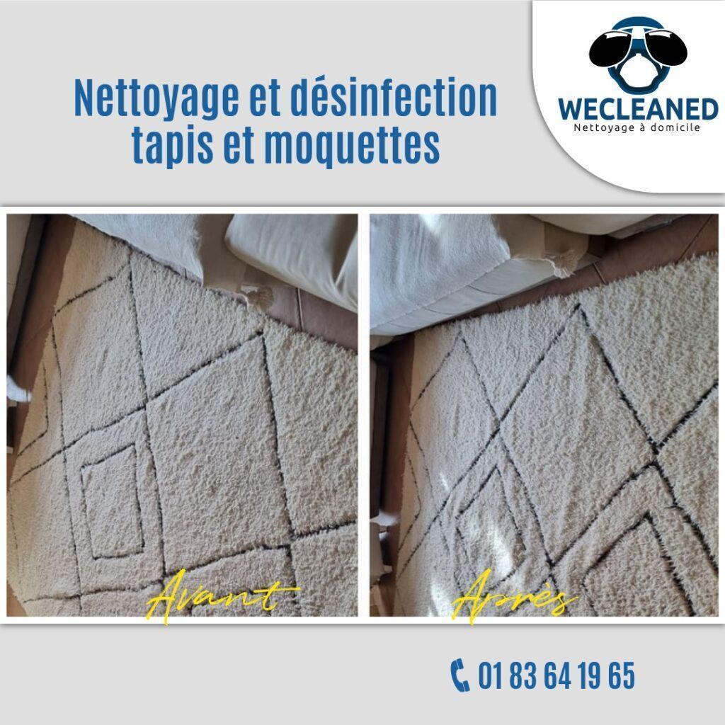 Nettoyage tapis à domicile : Avant/Après