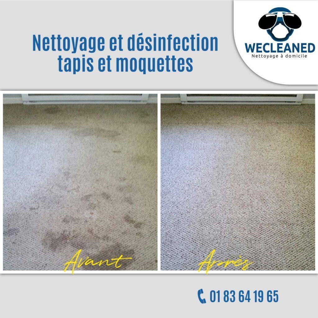 Nettoyage moquettes à domicile : Avant/Après