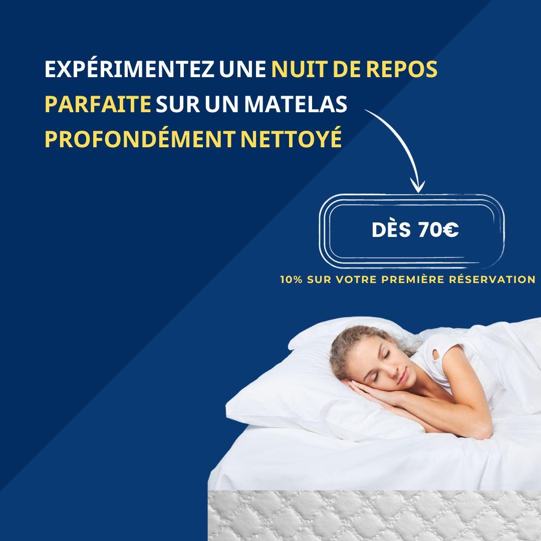 Nettoyage matelas professionnel à domicile : Prix dès 70€