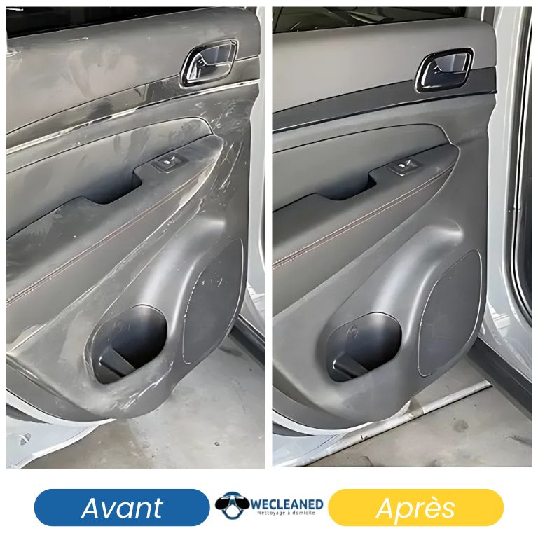 Sièges de voiture en tissu nettoyés en profondeur