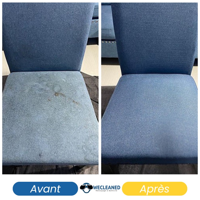 Nettoyage fauteuil à domicile avant après - Résultat 2