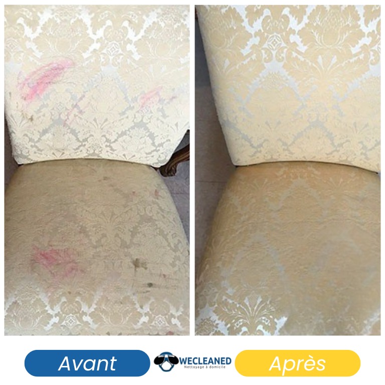 Nettoyage fauteuil à domicile avant après - Résultat 4