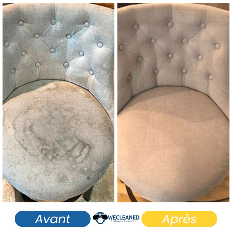 Nettoyage fauteuil à domicile avant après - Résultat 6